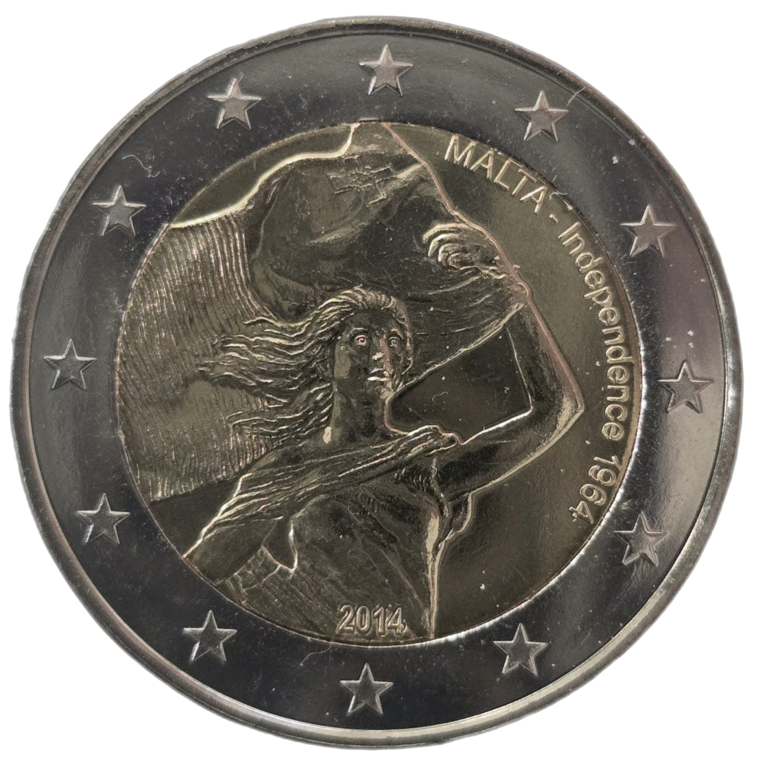 2 euros conmemorativa Historia constitucional. 1964 Independencia
